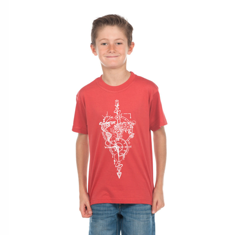 T-Shirt Enfant Time Explorer (Framboise)