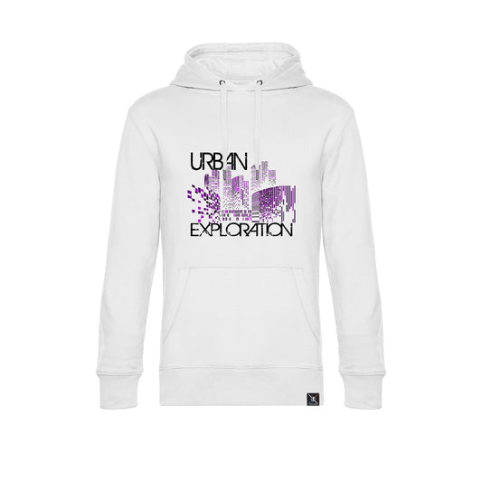 Hoodie Urban Exploration (Blanc Violet)